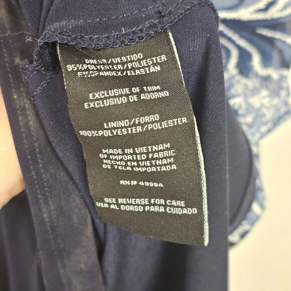 R&M Richards Women's Dress Set Sz 8 Petite Blue Floral Print Professional Office - Picture 4 of 11